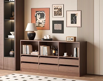 Antique Locker Entrance Cabinet 3d model