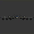 Blue And White Wing Shaped Model With Multiple Engines And Camouflage Pattern Design