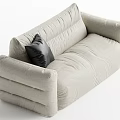 Middle-style double sofa 3d model