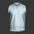 Light Green V neck Sleeveless Vest With Soft Fabric For Casual Wear