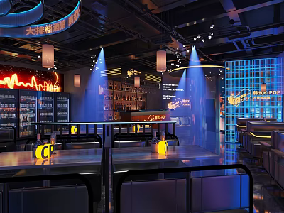 INDUSTRIAL LOFT BAR 3d model