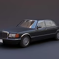 Classic Black Mercedes Benz Sedan Featuring Vintage Body Lines And Design