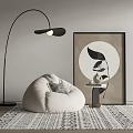 Lazy sofa side corner floor lamp 3d model