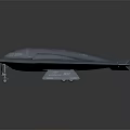 Blue Unmanned Spacecraft Model With Wide Wing Structure And Aerospace Design 3d model