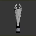Sleek Modern Torch Design Featuring Silver Body Orange Flame And Black Base With Number 1