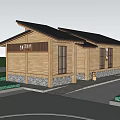 Modern public toilets 3d model