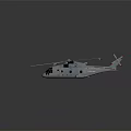 Modern White Helicopter With Large Rotors Sleek Body And Detailed Windows Design