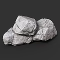 Natural Gray Rough Stone Pile with Authentic Texture for Landscape Decoration Projects 3d model