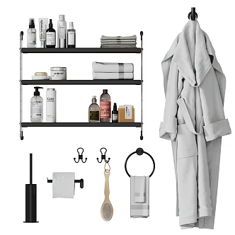 Modern Bathroom Small Bathroom Ornaments Hanger Bathroom Hardware Towel Rack 3d model