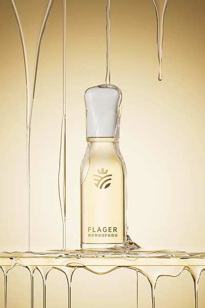 Transparent Cosmetic Bottle With Dripping Liquid And Logo 3d model Transparent Cosmetic Bottle With Dripping Liquid And Logo 3d model