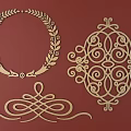 European-style Metal Carved European Pattern Hollow Carved Pattern 3d model