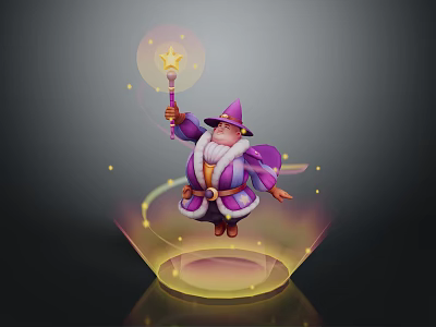Modern Game Character Wizard Mage Warlock Mage 3d model