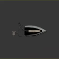 Classic Electric Iron With Black Handle Silver Base And Temperature Control Knob For Household Use