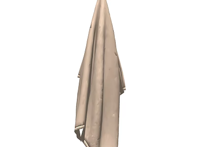 Soft Beige Bath Towel for Daily Use with Absorbent Fabric and Comfortable Feel 3d model