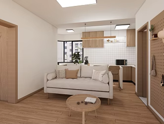 Modern Apartment Single Apartment Home Decoration Dormitory Bedroom Living Room Simple Style 3d model