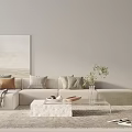 Modern corner sofa combination 3d model