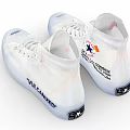 Converse All Star White High Top Canvas Shoes with Cancelled Lettering and Transparent Sole