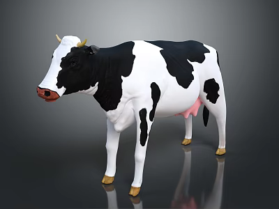 Modern cow cattle buffalo 3d model