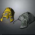Yellow and Camouflage Outdoor Camping Tents with Mesh Windows and Door Entrance