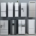 Modern refrigerator 3d model