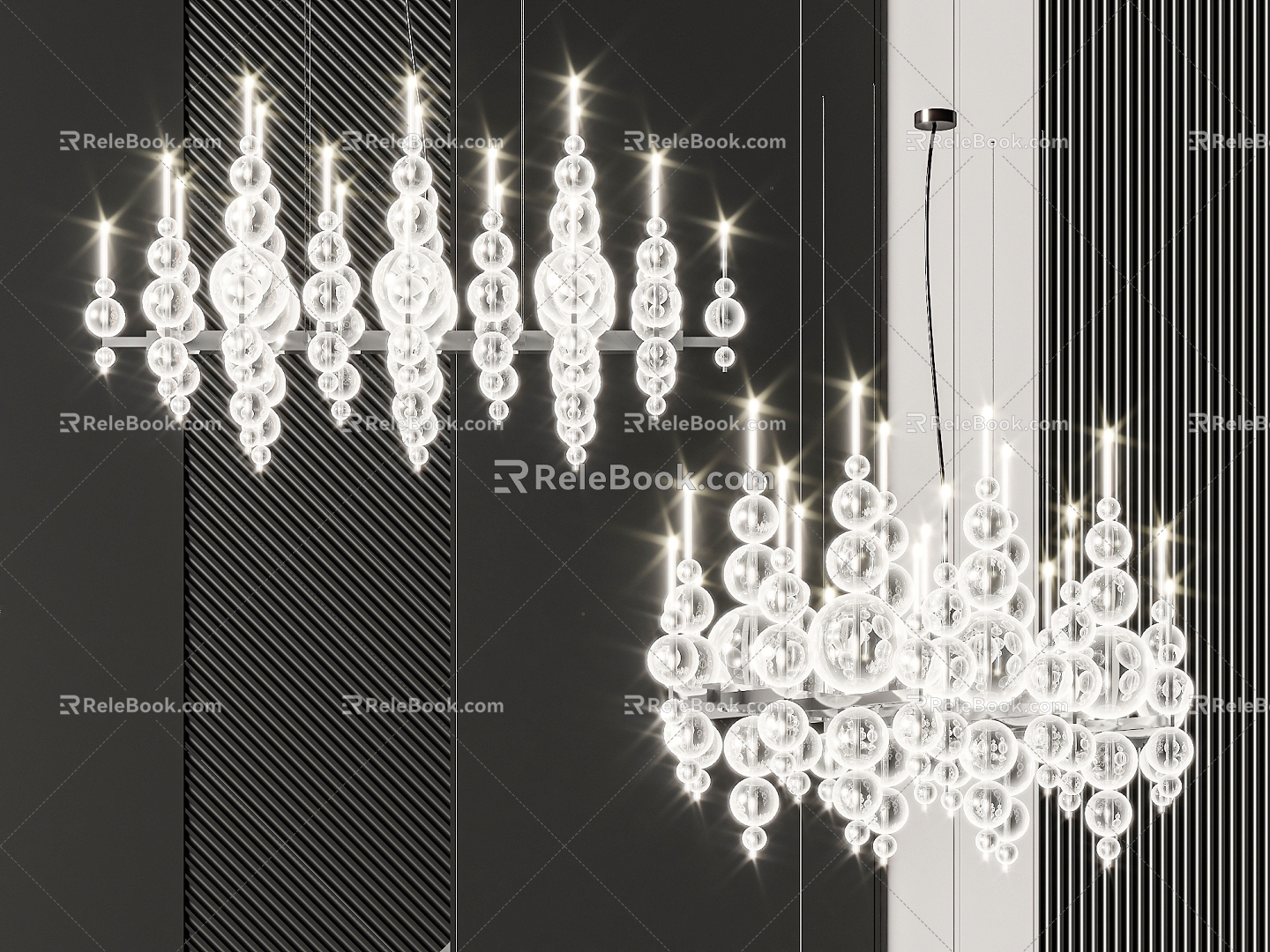 Modern chandelier 3d model