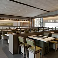 Self Service Rotary Grilled Meat Restaurant With Open Dining Area And Counter