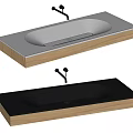 Modern Bathroom Washbasins With Wooden Countertops White And Black Designs