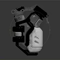 Modern Mechanical Hand Grenade 3D Model With Metallic Structure And Detailed Components 3d model