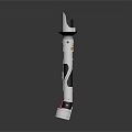 Modern Sci Fi Weapon Design With White Body Black Grip And Red Accents