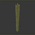 Lush Green Vertical Plant Column With Dense Foliage And Natural Growth