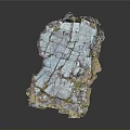 Natural Wood Stone Material With Colorful Cracked Surface And Unique Texture For Decoration