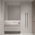 Elegant Modern Bathroom Interior Design With Marble Vanity And Gold Fixtures