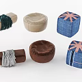 Modern sofa stool cushion pedal cushion 3d model