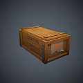 Wooden Cargo Crate With Metal Clasps Marked Cargo Type 1.5 Ton X 20