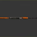 High Quality AK47 Assault Rifle With Orange Wooden Stock Grip Black Barrel Magazine