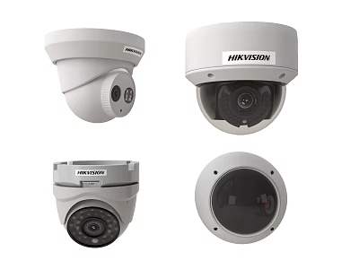 HIKVISION CCTV Surveillance Cameras With Dome Bullet And Various Camera Models 3d model