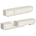 Modern White Wall Mounted TV Cabinets With Floating Design And Storage Drawers