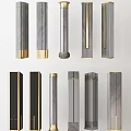 Light Luxury Columns Marble Columns 3d model