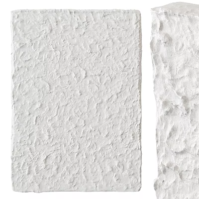 White Textured Wall Surface With Rough Material For Interior Design 3d model