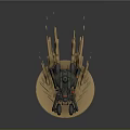 Green Smart Tactical Machine With Cannon Wheels And Sand Splash