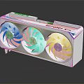 White GeForce RTX Graphics Card With Three Cooling Fans And Modern Design