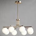 Modern chandelier combination 3d model