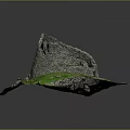 Ancient Stone Circular Building Ruins With Green Grass And Open Center