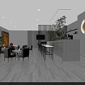 Modern Conference Room Interior Design With Sofa Chairs Coffee Table TV And Plants