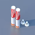 Red And White Badminton Shuttlecock Tubes With Three Shuttlecocks For Sports