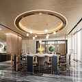 Elegant Modern Lounge Area Interior With Wooden Slat Ceiling Metal Partitions And Comfortable Seating