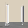 Poliform Modern Floor Lamps With Sleek Metal Frame And Vertical Design
