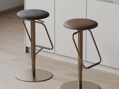 willisau modern bar stool single bar stool leather bar stool 3d model