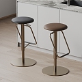 willisau modern bar stool single bar stool leather bar stool 3d model