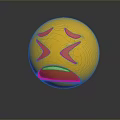 Expression package WeChat expression package cartoon expression cartoon face emoticon Yan text 3d model